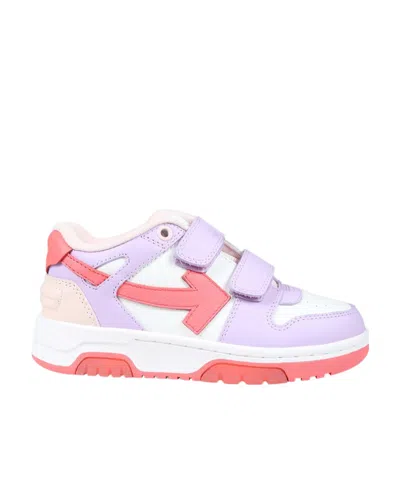 Off-white Out Of Office Leather Sneakers In Purple