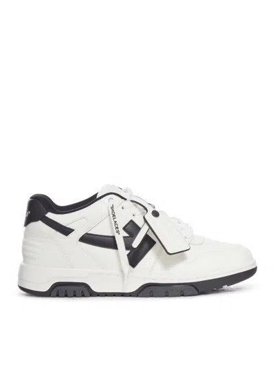 Off-white Out Of Office Logo-detail Sneakers In Black