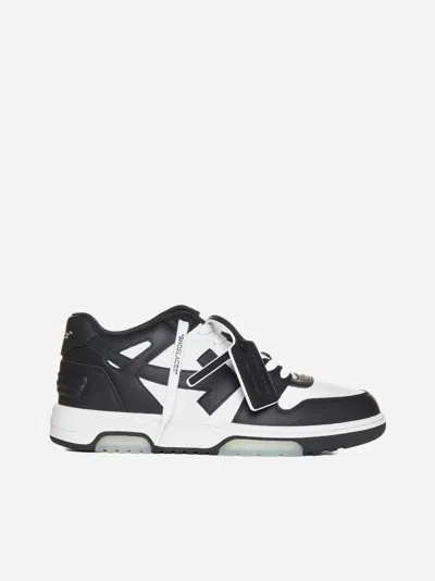 Off-white Leather Out Of Office Sneakers In White,black