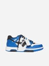 Off-white Leather Out Of Office Sneakers In Navy Blue Black