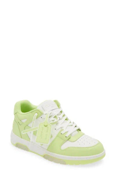 Off-white Out Of Office Low Top Sneaker In White Light Green