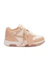 Off-white White/camel-coloured Out Of Office Sneakers