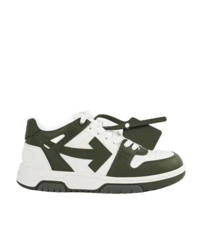 Off-white Out Of Office Low-top Sneakers In Green