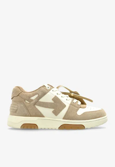 Off-white Out Of Office Low-top Sneakers In Brown