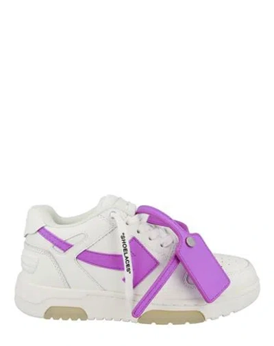 Off-white Out Of Office Low-top Sneakers Woman Sneakers Multicolored Size 11 Calfskin, Polyester In Fantasy