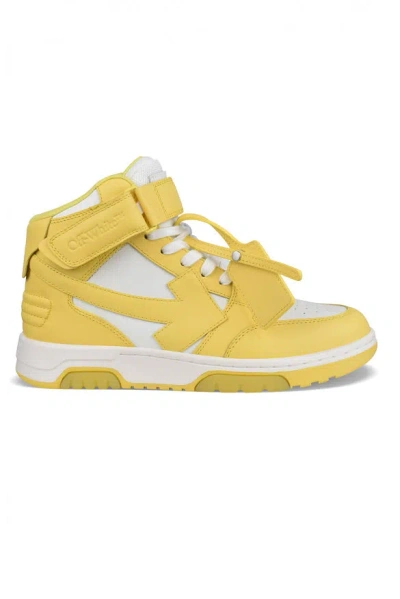 Off-white Off White Out Of Office Mid Sneakers In Yellow