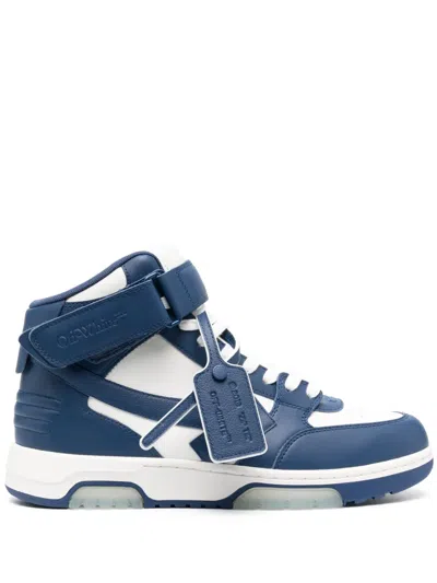 Off-white Off White Out Of Office Mid Top Sneakers Men In Blue