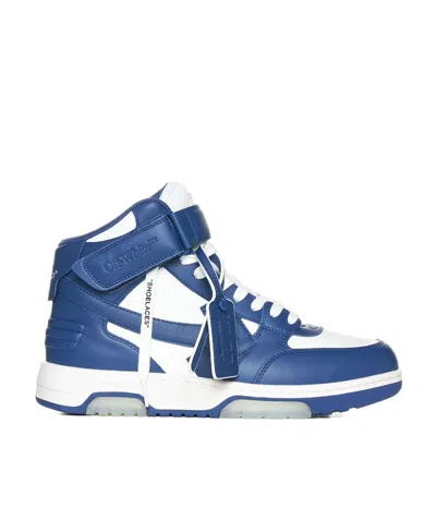 Off-white Out Of Office Mid-top Sneakers In White Royal Blue