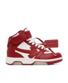 Off-white Sneakers Out Of Office Mid Top - Off White - Cuir - Blanc/rouge In Red