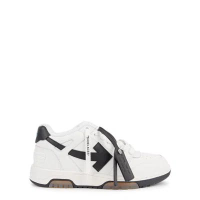Off-white Out Of Office Monochrome Leather Sneakers In Yellow