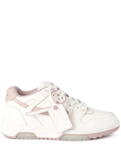 Off-white Out Of Office "ooo" Low-top Sneakers In White Pink