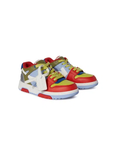 Off-white Kids' Out Of Office "ooo" Trainers In Green