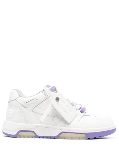 Off-white Ooo Leather Special In White Purple