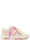 Off-white Out Of Office Panelled Mesh Sneakers In Pink And White