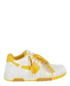 Off-white Out Of Office Patent Leather Sneakers In Yellow