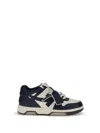 Off-white Blue And White Out Of Office Sneakers In Blue