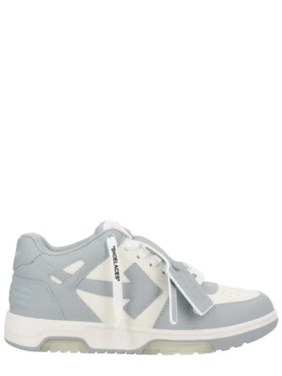 Off-white Out Of Office Leather Sneakers In Gray