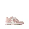 Off-white Off White Woman Sneakers Out Of Office In Pelle Bicolor In Pink