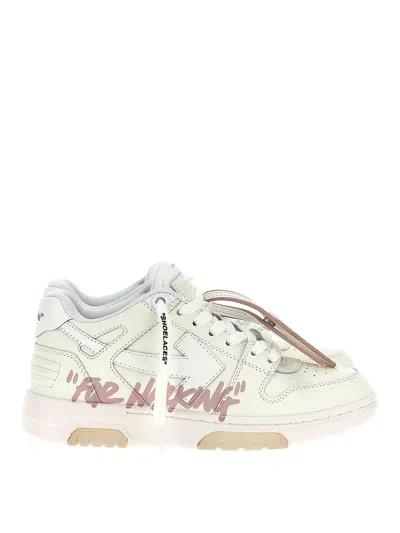 Off-white Out Of Office Low-top Sneakers In White Pink