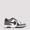 Off-white Out Of Office Grey Low Top Sneakers With Logo Patch On The Tongue And Contrasting Stitching In Leath In Multi
