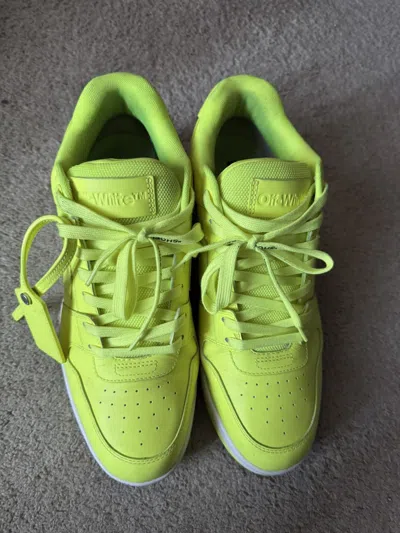 Pre-owned Off-white Out Of Office Sneakers Fluro Yellow Size 46