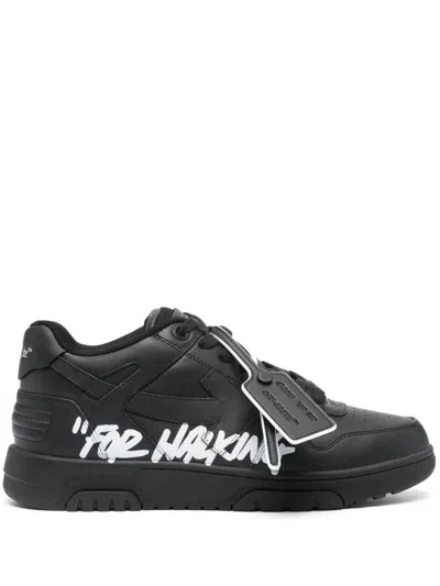 Off-white Out Of Office Sneakers For Walking In Black