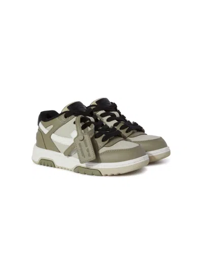 Off-white Kids' Out Of Office Sneakers In Green