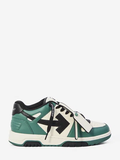 Off-white Casual Sneakers For Everyday Wear In Green