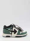 Off-white Casual Sneakers For Everyday Wear In Green