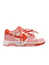 Off-white Kids Pink & Red Out Of Office Sneakers In Pink Red