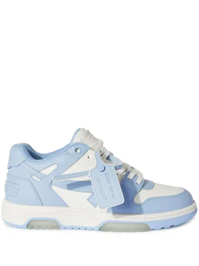 Off-white Off White Out Of Office Leather Sneakers In Blue