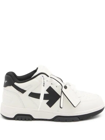 趣味 STREET Off-white Calf Leather Low-top Sneakers With Contrasting Arrow