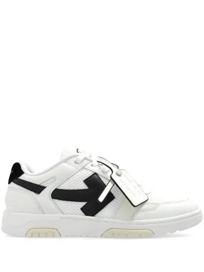 Off-white White And Black Leather Out Of Office Sneakers