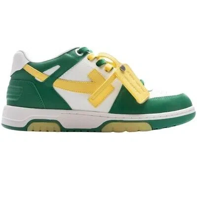 Pre-owned Off-white Out Of Office Special Green Leather Sneakers