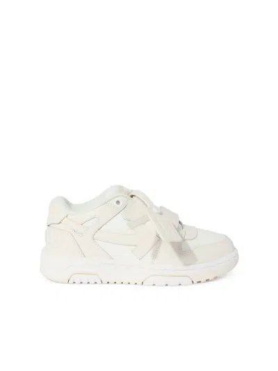 Off-white Kids Beige & White Out Of Office Straps Trainers