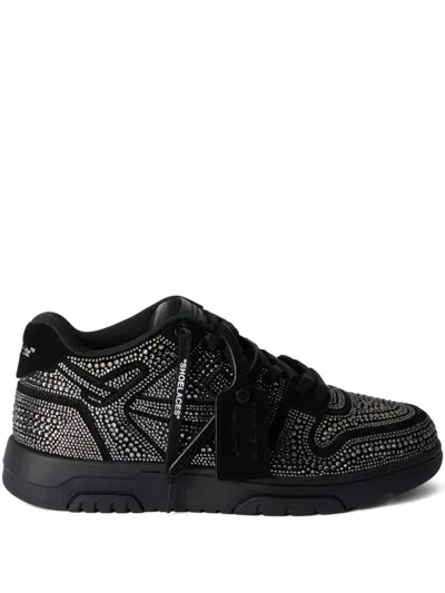Off-white Out Of Office Strass Sneakers In Black