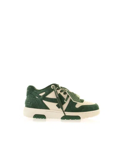 Off-white Out Of Office Suede In Green