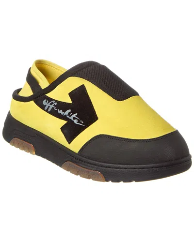 Off-white Men's Out Of Office Leather Slip-on Mules In Yellow