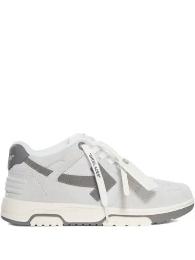 Off-white Grey Fabric And Suede Out Of Office Sneakers In Multi