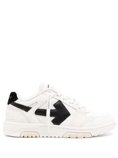 Off-white 'out Of Office' White Low Top Sneakers In Leather Man