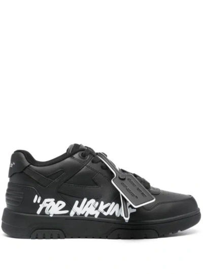 Off-white Out Of Office' White Low Top Sneakers In Black