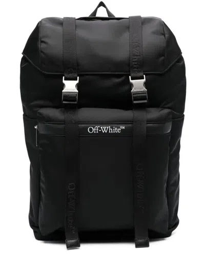 Off-white Outdoor Flap Backpack Bags In Black