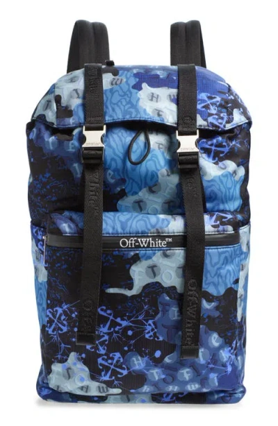 Off-white Outdoor Nylon Backpack In Blue