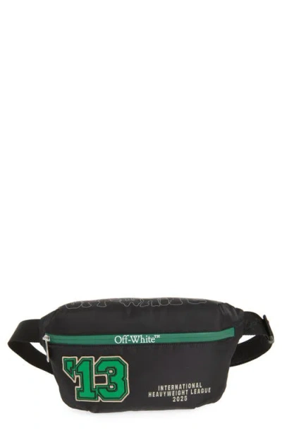 Off-white Outdoor Patches Nylon Belt Bag In Black