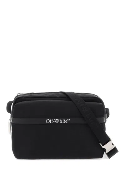 Off-white Logo-print Messenger Bag In Nero