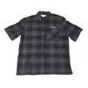 Off-white Outline Arrow Flannel Over S/s Shirt Grey Black In Xl