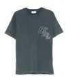 Off-white Outline-arrow Logo-print T-shirt In Gray