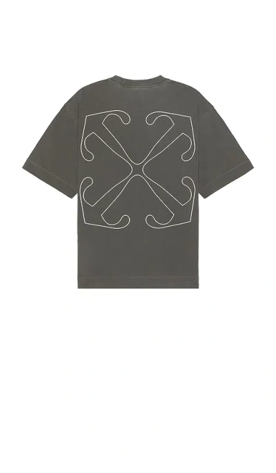 Off-white Outline Arrow Skate T-shirt In Black