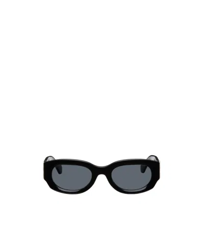 Off-white Oval Frame Sunglasses In Black