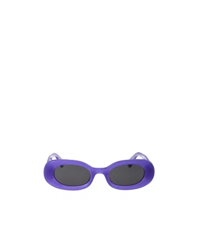 Off-white Oval-frame Sunglasses In Black